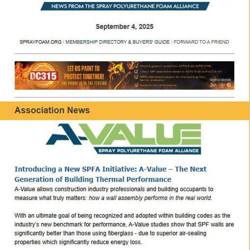 9-4-25 SprayFoam Pro Newsletter